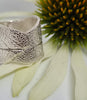Sage Entwined botanical silver ring inspired by real leaves