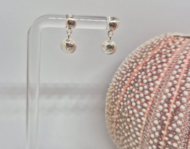 Silver Tide Urchin Earrings