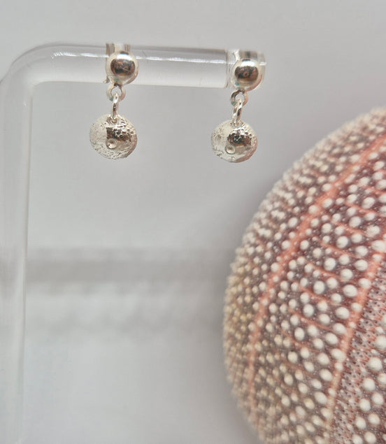 Silver Tide Urchin Earrings