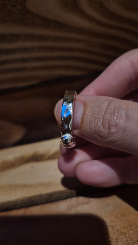 Trilogy Silver Ball Ring – A Textured Tribute to Nature’s Beauty